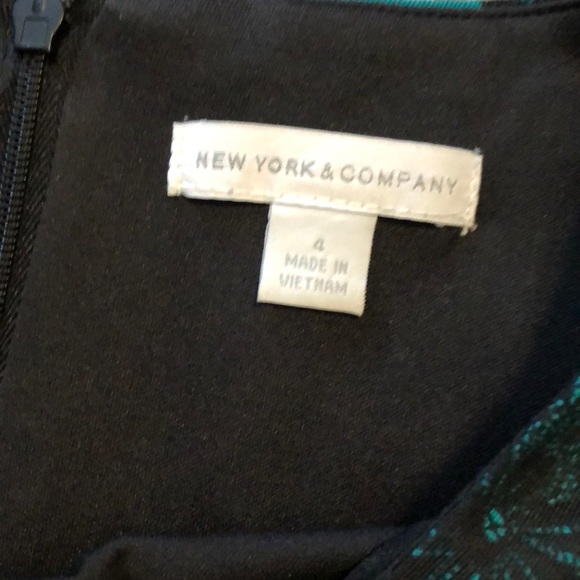 Teal and Black NY&Co dress - Picture 4 of 4